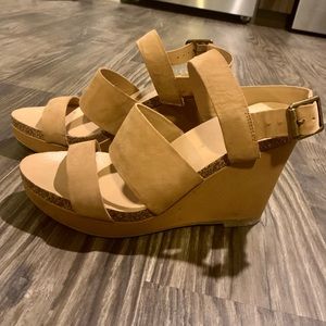 Franco Sarto Tan Wedges